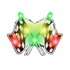 blinkee Checkered Flags Flashing Body Light Lapel Pins