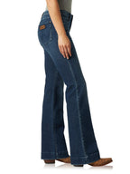Wrangler Women's Retro Mae Mid Rise Wide Leg Trouser Jean, Sophia, 5 Long