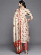 Libas WomenS Silk Blend Kurta Sets (34320_Coral