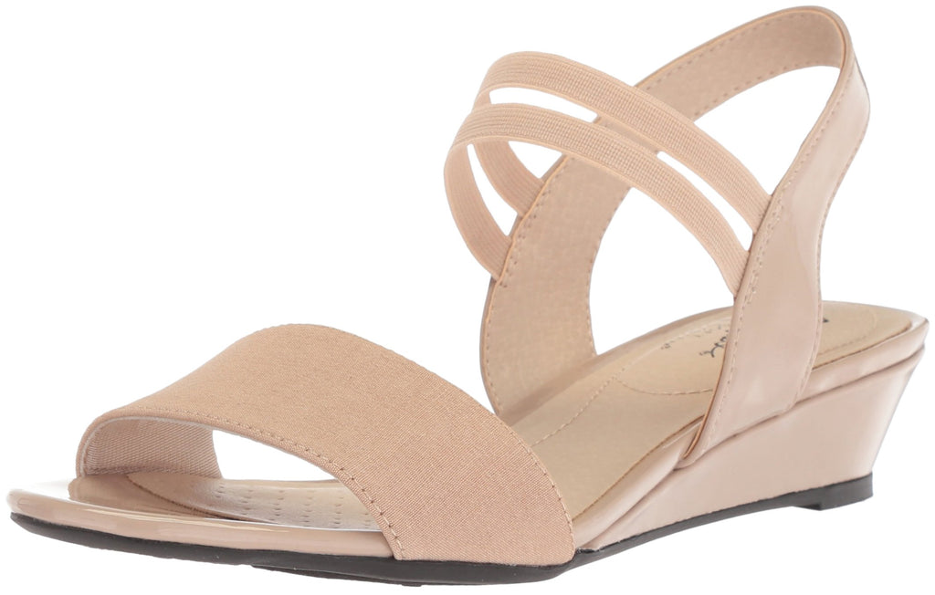 LifeStride Women's Yolo Wedge Sandal, Tender Taupe, 8 Wide US