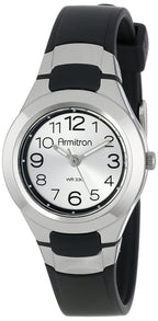 Armitron Sport Unisex 25/6418BLK Analog Easy-to-Read Dial Black Resin Strap Watch