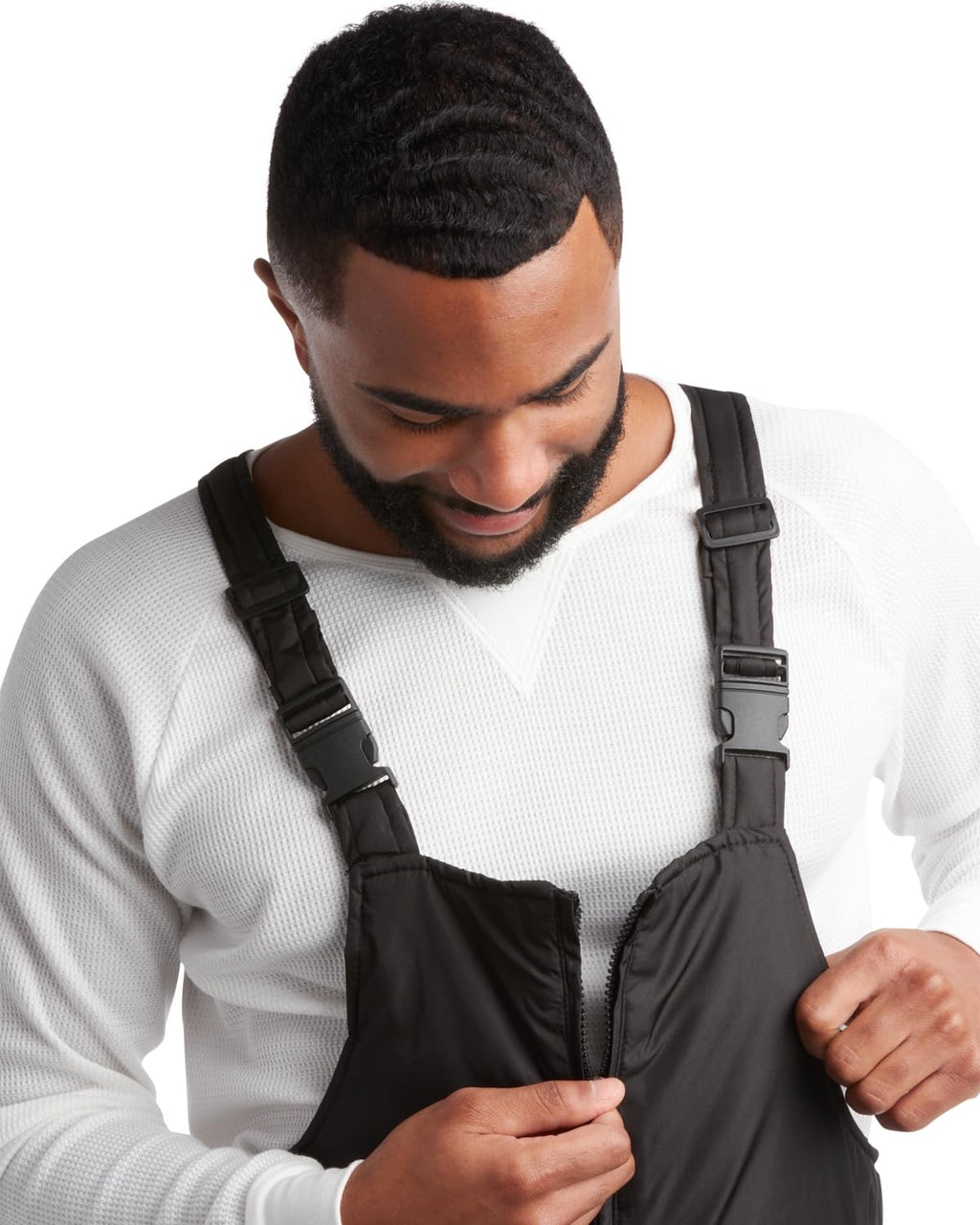 Perry Ellis Men's Snow Bib - Insulated Waterproof Snow Pants Ski/Snowboard Overalls (M-3XL), Size 3X, Black