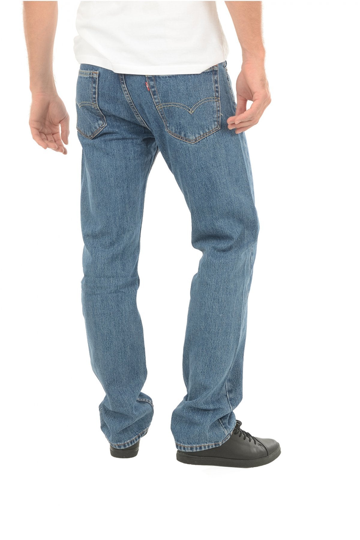 Levi 's Men 's 505 Regular Fit Jeans (Also Available in Big & Tall), Medium Stonewash, 34W x 32L