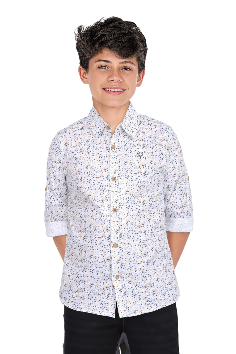 Allen Solly Boys Slim Fit Printed Casual Formal Cotton T-Shirt