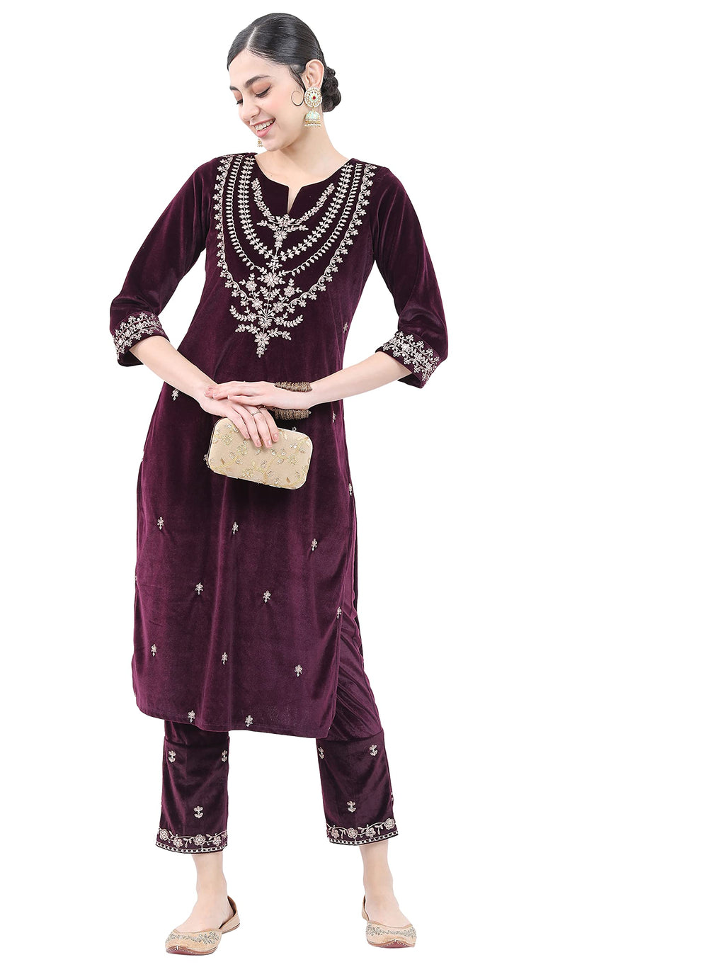 Ketch WomenS Polyester Regular Fit Fashion Kurta Vest (Khku000255_Plum, Purple, Medium