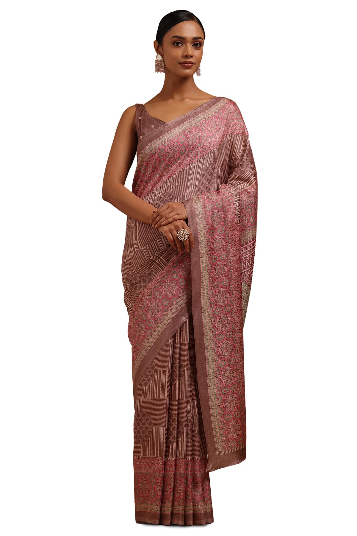 Soch Women Art Silk Ethnic Motifs Saree