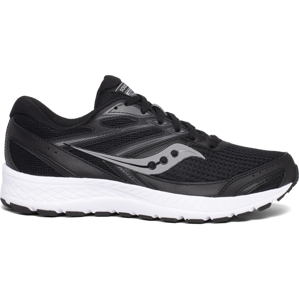 Saucony Men's Cohesion 13 Walking Shoe, Black | White, 10 W US