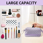 Abiudeng Large Makeup Bag,Waterproof Cosmetic Bag,Make up Travel Bag Essentials,Cute Travel Toiletry Bag for Women Makeup Bag Or
