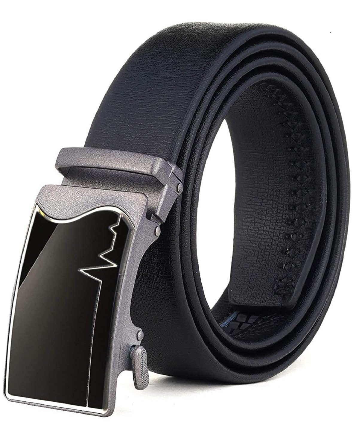 Zacharias MenS Faux Leather Belt With Autolock Buckle Tai07 (Black, 4Xl) (Pack Of 1) 4