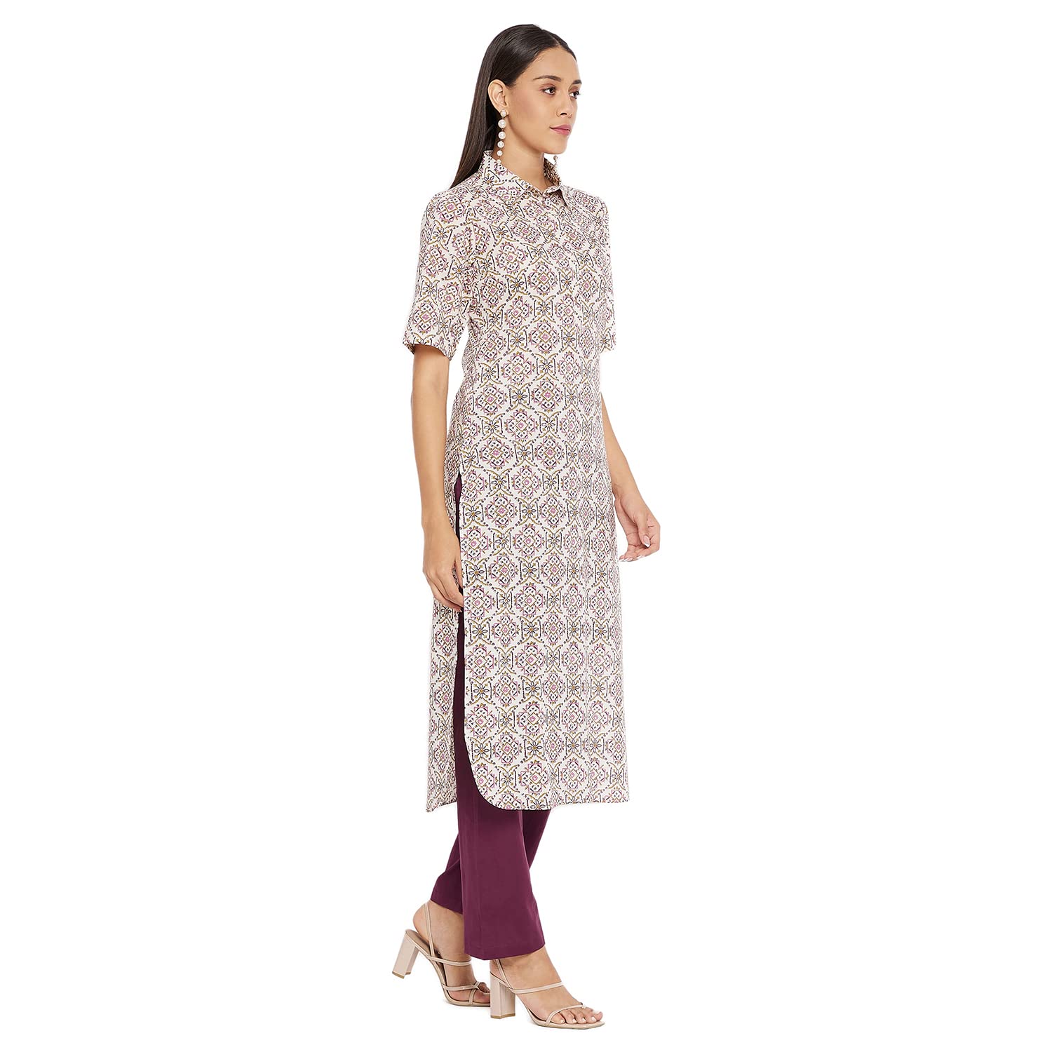 Tissu Women'S Cotton Multicolored Printed Kurta 2109_Multicolored