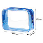 Pangda 5 Pack Clear PVC Zippered Toiletry Carry Pouch Portable Cosmetic Makeup Bag for Vacation, Bathroom and Organizing