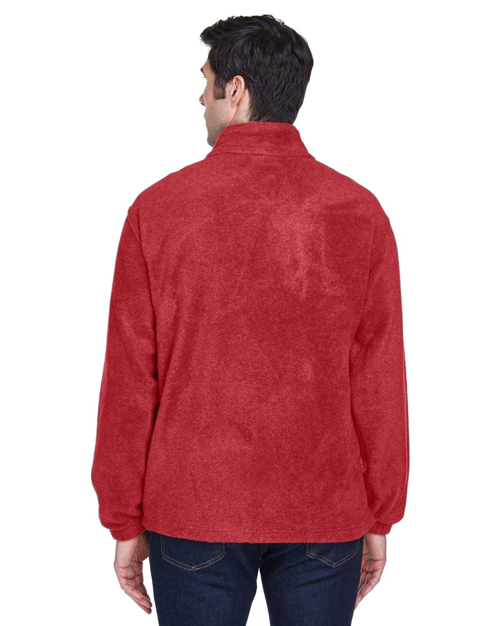Mens 8 oz Full-Zip Fleece - BLAcK - 5XL(D0102H76U3J)