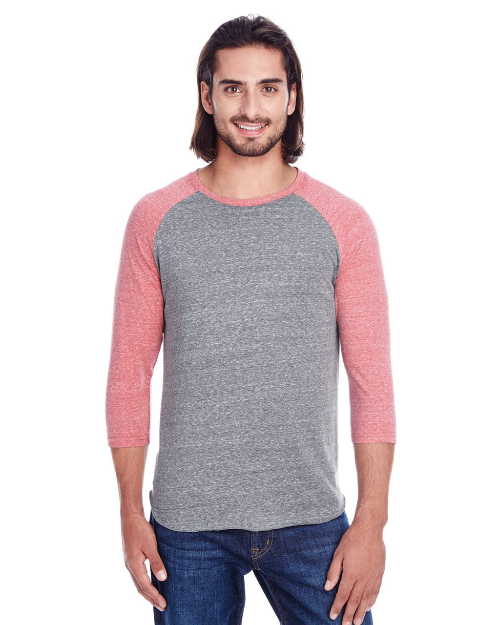Unisex Triblend 34-Sleeve Raglan - cRM cRD BLK TRB - 3XL(D0102H7Kc46)