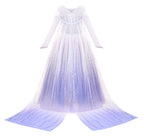 JerrisApparel Girl Princess Costume Snow Party Dress Halloween Cosplay Dress up (3T, White with Accessories)