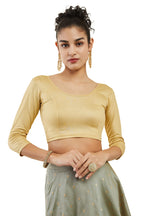 Soch Spandex Prince Cut Blouse Gold