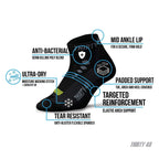 Thirty48 Low Cut Cycling Socks for Men and Women | Unisex Breathable Sport Socks (Medium - Women 7-10 // Men 6-9, [3 Pairs] Blac