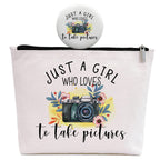 GevGuxLuo Photographers Gifts, Birthday Gift for Best Friend Sister, Photography Camera Accessories, Photo Lovers Makeup Bag Zip