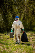 Dupont - TY127SWH3X0025VP Tyvek 400 Individually Packed Disposable Protective Coverall with Hood and Elastic Cuff for PPE Vendin