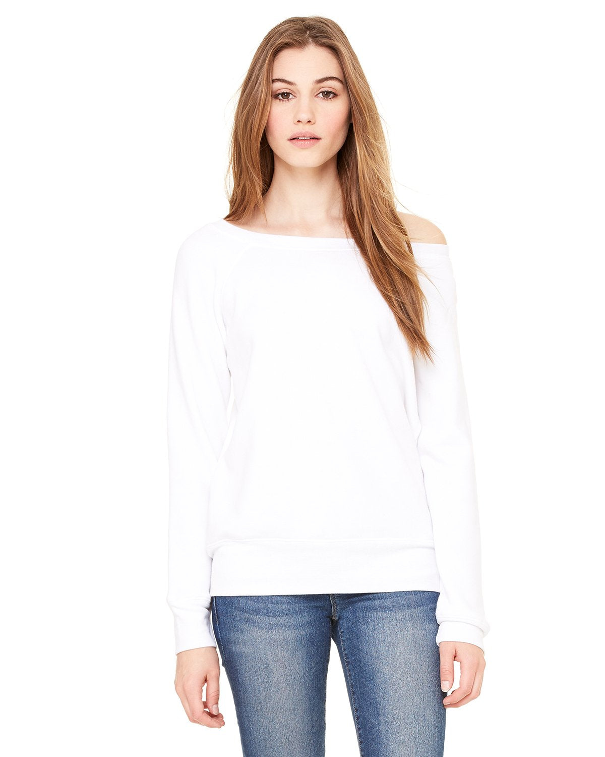 Ladies Sponge Fleece Wide Neck Sweatshirt - DEEP HTHR BLAcK - 2XL(D0102H78gDJ)