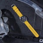 Archer Watch Straps - Silicone Quick Release Soft Rubber Replacement Watch Bands (Naples Yellow, 24mm)