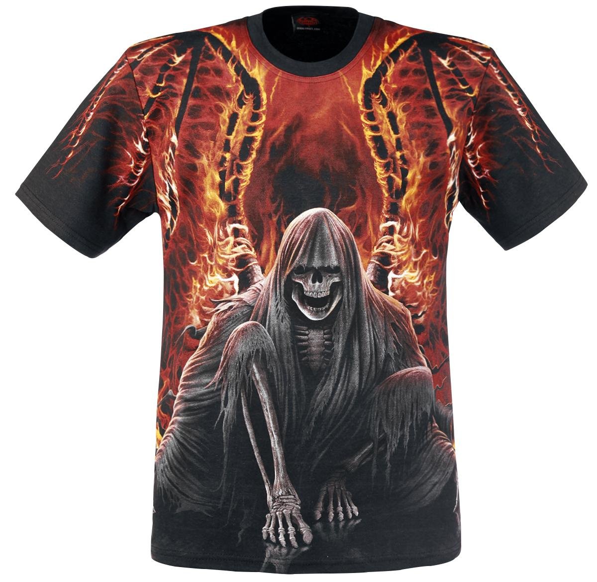 Spiral - Flaming Death - Allover T-Shirt Black - M