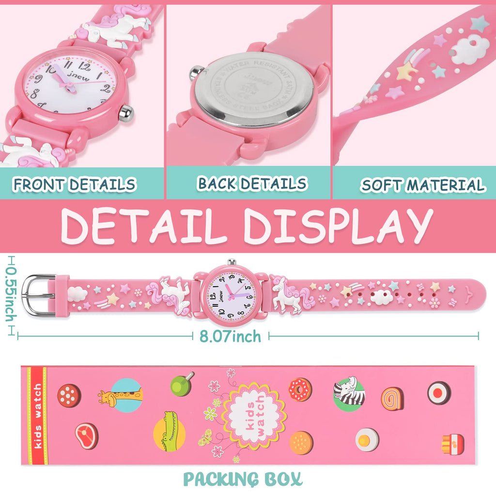 Kids Gift Toys for 3 4 5 6 7 Year Old Girls, Toddler Watches for Girls Birthday Gifts for 3 8 Year Old Girl Back Light pink