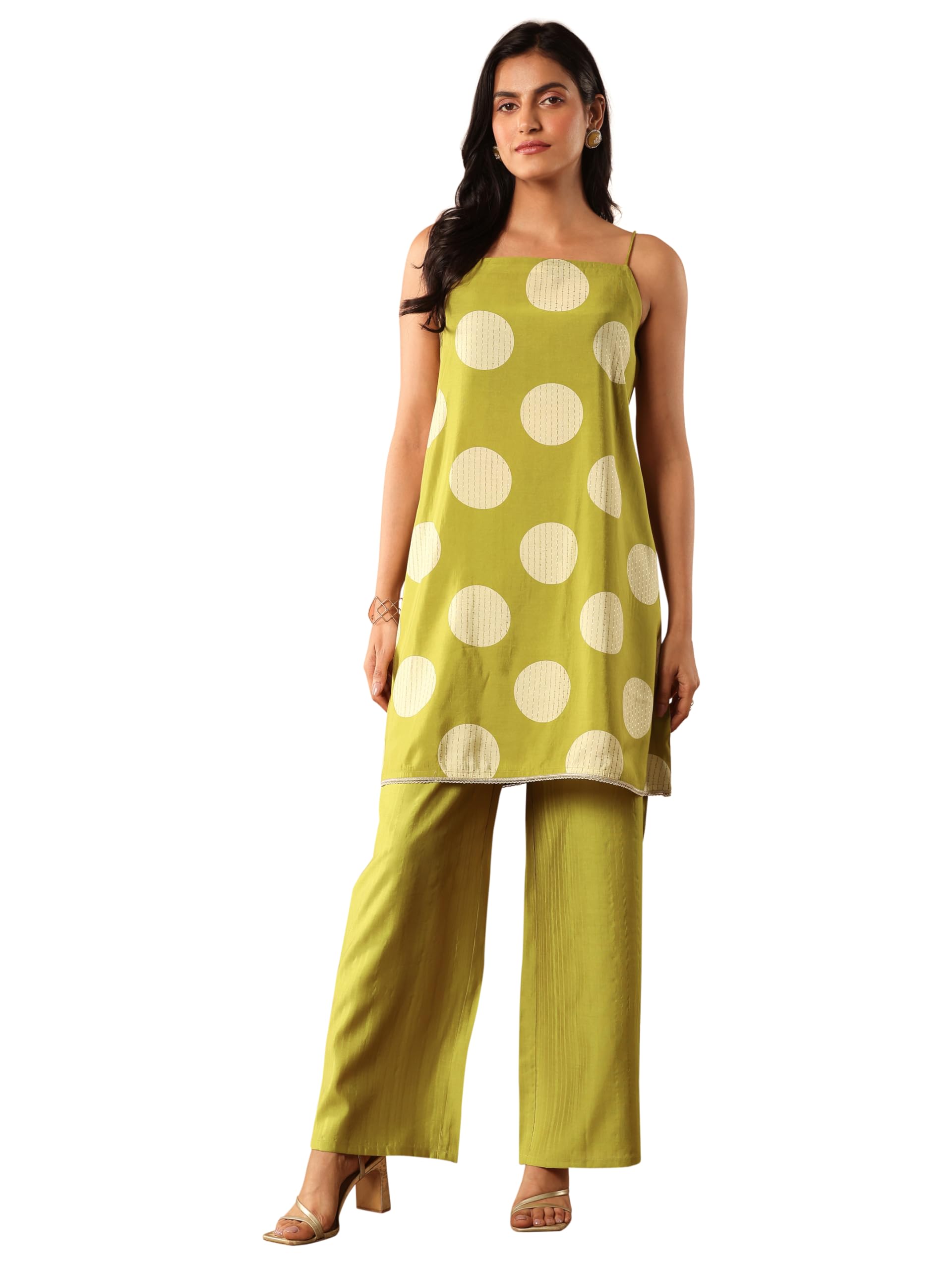 Gerua by Libas Printed Silk Blend A-Line Kurta With Palazzos