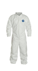 Collared Disposable Coveralls, 2XL, White, Zipper