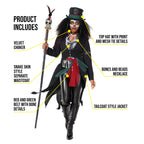 Morph Voodoo Costume For Women, Voodoo Priestess And Doctor Halloween Costume Womens, Scary Halloween Costumes For Women