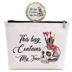GevGuxLuo Friends Gift for Women, Halloween Funny Skull Gift, Birthday Gifts for Her Best Friend Bestie Sister, This Bag Contain