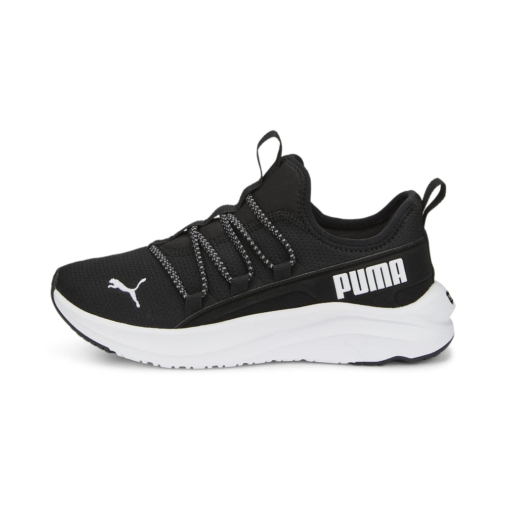 PUMA One4All Slip On Sneaker, Black White, 12.5 US Unisex Little Kid