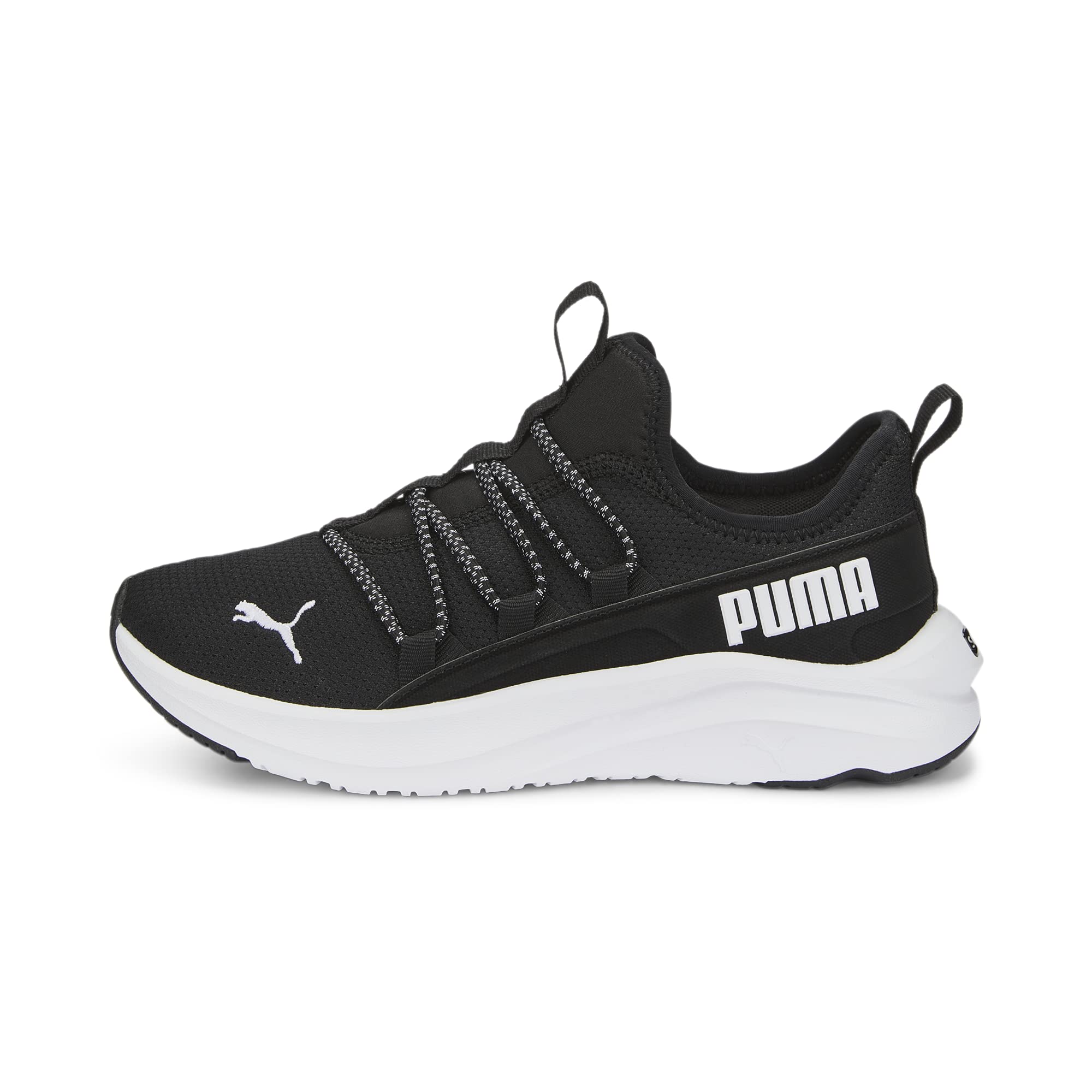 PUMA One4All Slip On Sneaker, Black White, 12.5 US Unisex Little Kid