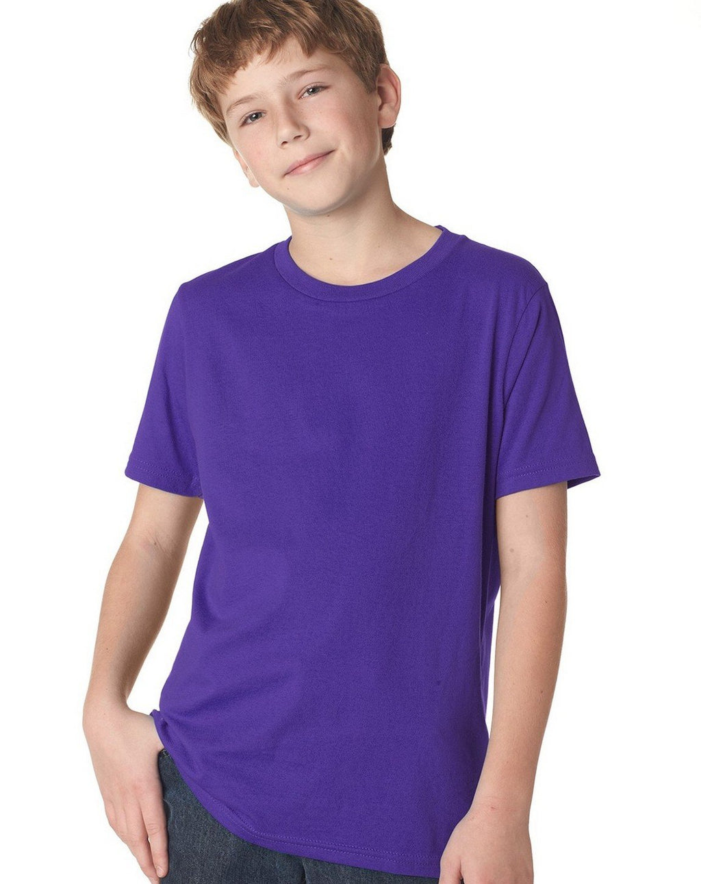 Youth Boys cotton crew - KELLY gREEN - XS(D0102H7NPMP)