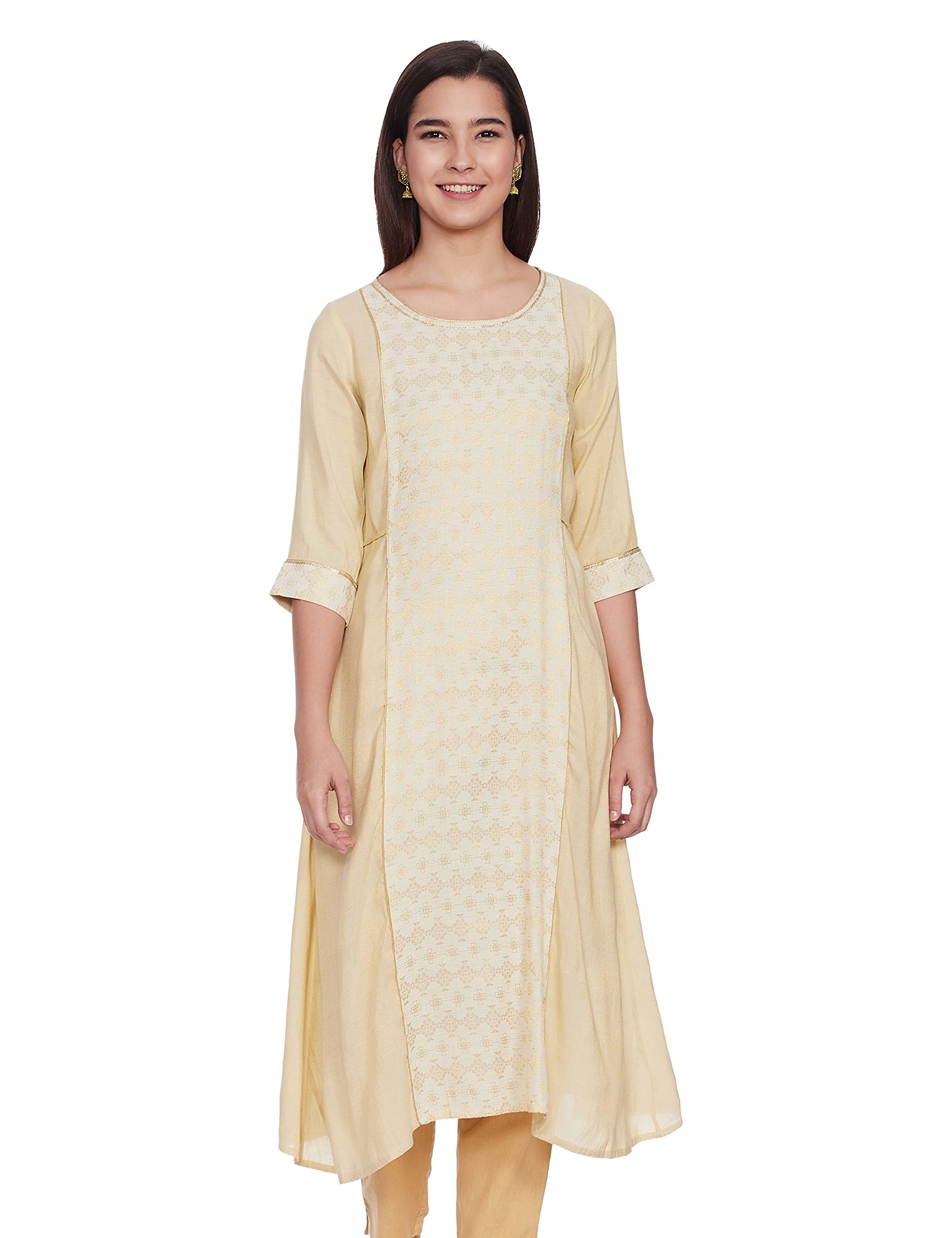 Aurelia Women Striped Rayon A-Line Kurta_20Aua11616-701291_Xl