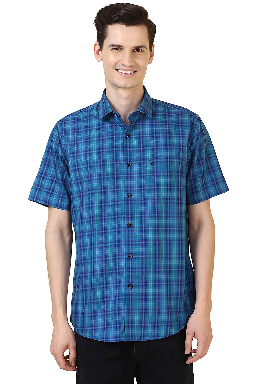 Allen Solly Men Slim Fit Casual Short Sleeve Shirt