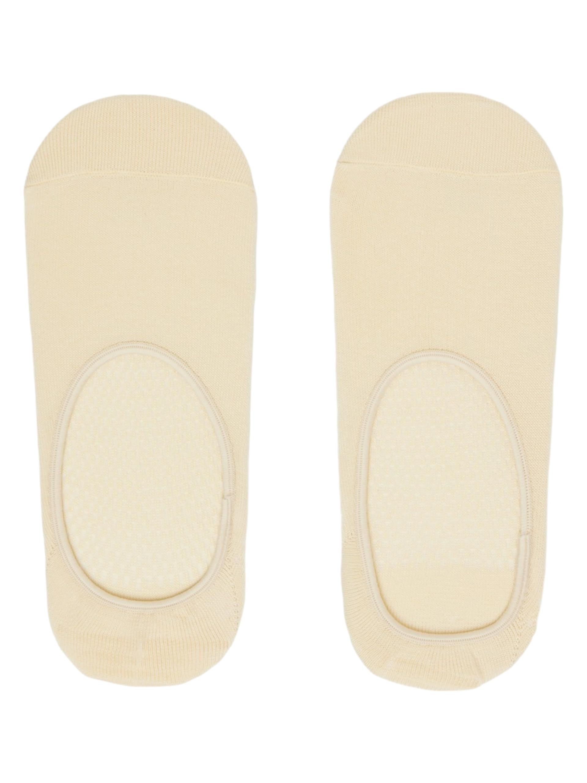 Manyavar Cream Cotton Loafer Socks|Anti Slip|No Show Socks|Low Cut Ankle Socks