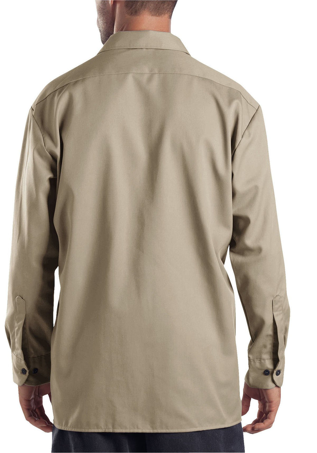 Dickies Mens Long Sleeve Work Shirt, Desert Sand, Medium
