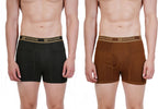 PRAKASAM COTTON -Marlow Mens 100% Pure Combed Cotton Outer Elastic Pocket Trunks (Pack of 2)