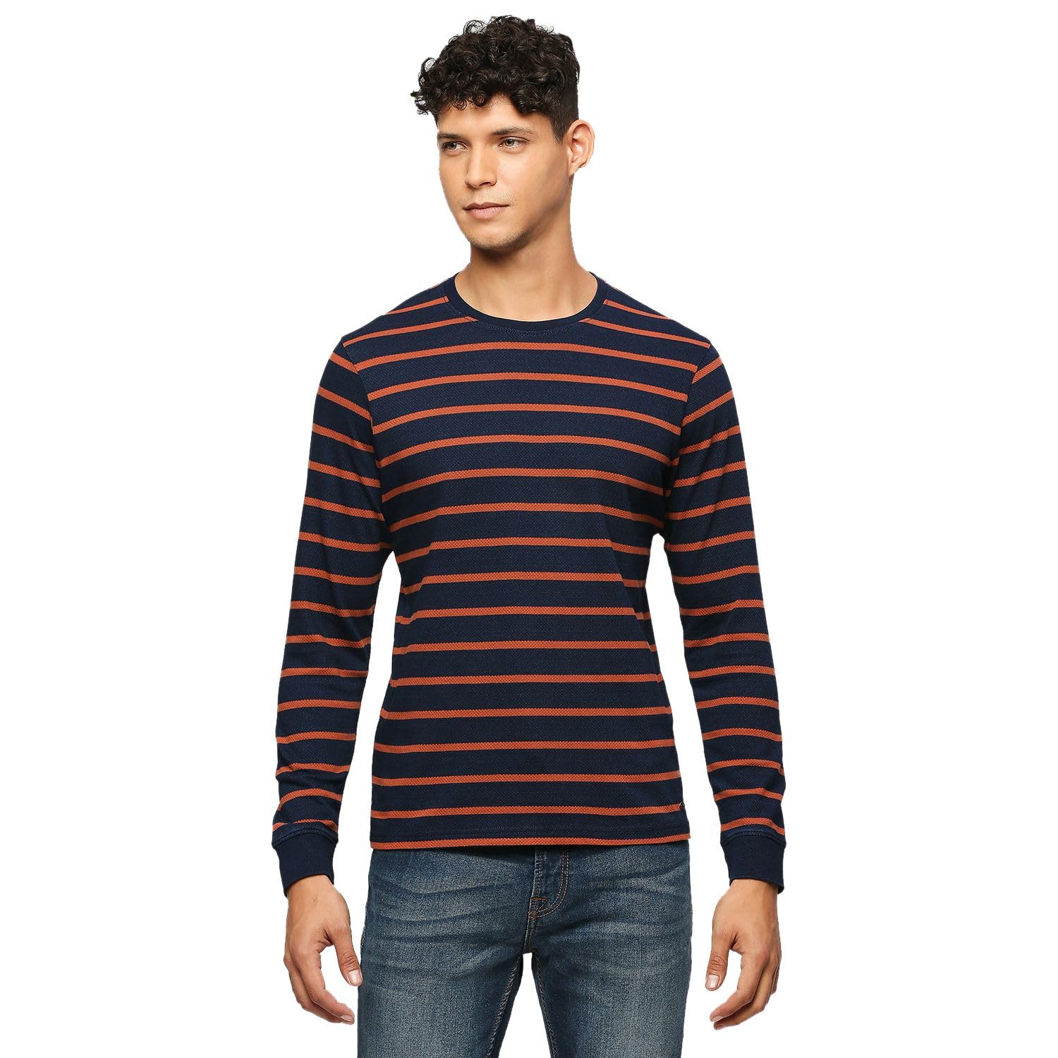 Pepe Jeans MenS Striped Slim Fit T-Shirt (Pm509278_Indigo Blue
