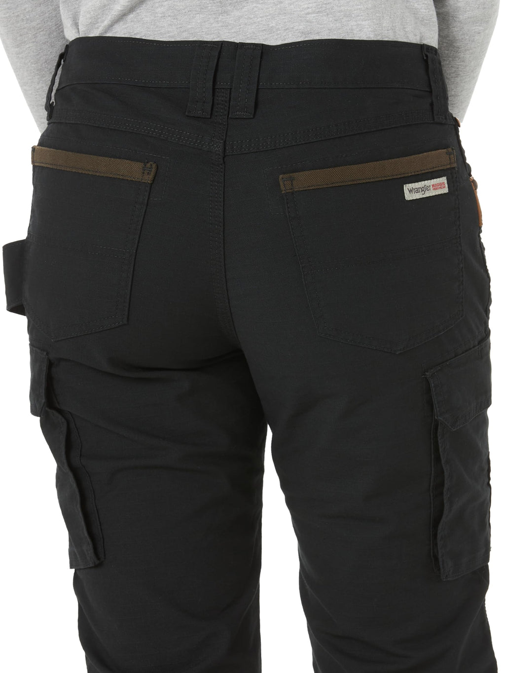 Wrangler Riggs Workwear womens Ranger Cargo Work Utility Pants, Black, 6 30 US