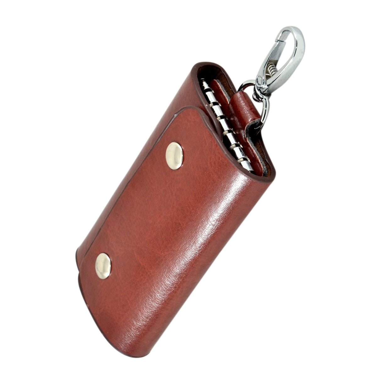 Instabuyz Leather Key Pouch Keychain For Men & Women  Key Holder Wallet With Key Ring | Compact Key Organizer Case For Car Keys 10-61