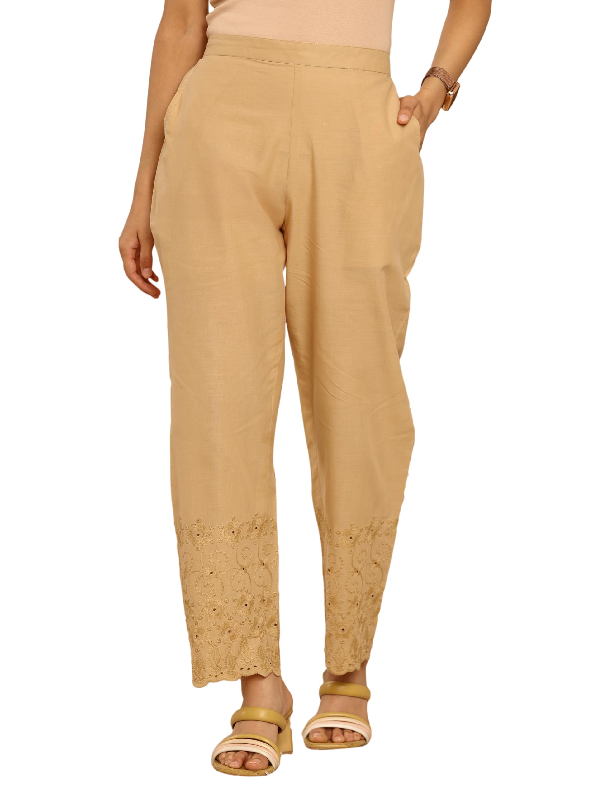 Libas Embroidered Cotton Palazzo-PL1728XL