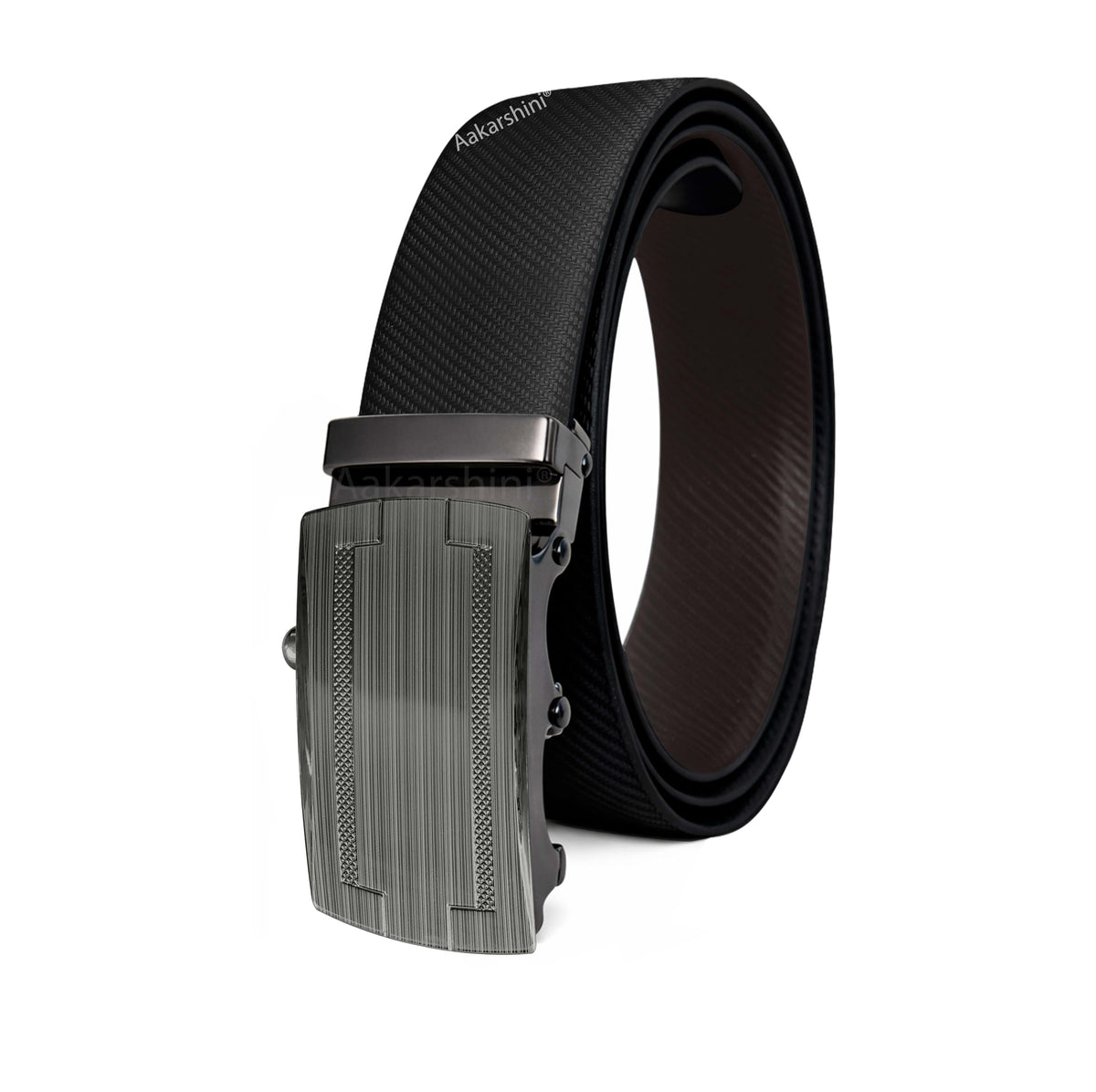 Aakarshini Strong Autolock Genuine Leather Belt For Men Reversible  Bold Buckle Design, Durable Formal Belt 32