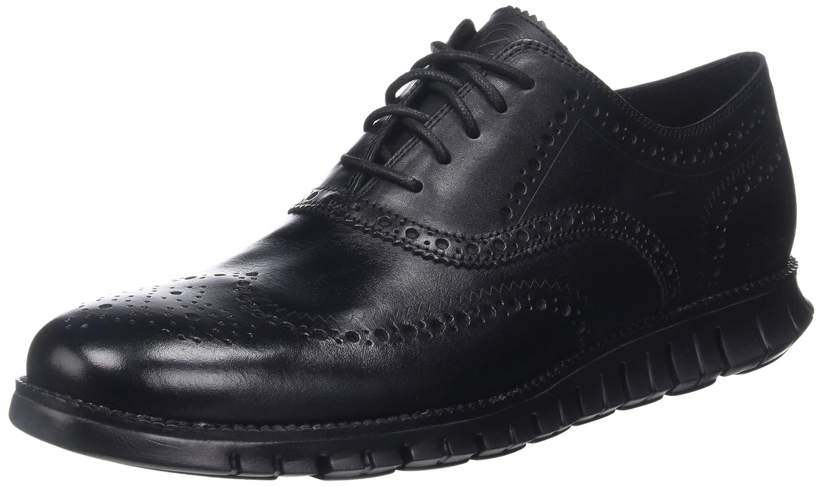 Cole Haan Mens Zerogrand Wing Oxford, Black Closed Holes/Black, 14 13