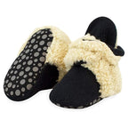 Zutano Unisex cozie Fleece Baby Booties with grippers, Baby Essentials, BlackYellow, 12 Months