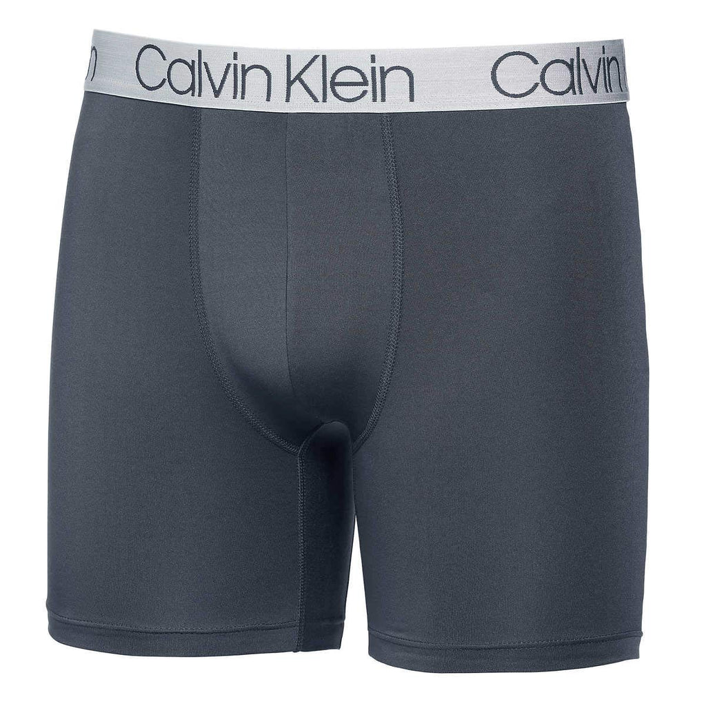 Calvin Klein Mens 3 Pack Chromatic Microfiber Boxer Briefs (Black/Grey/Black, X-Large)