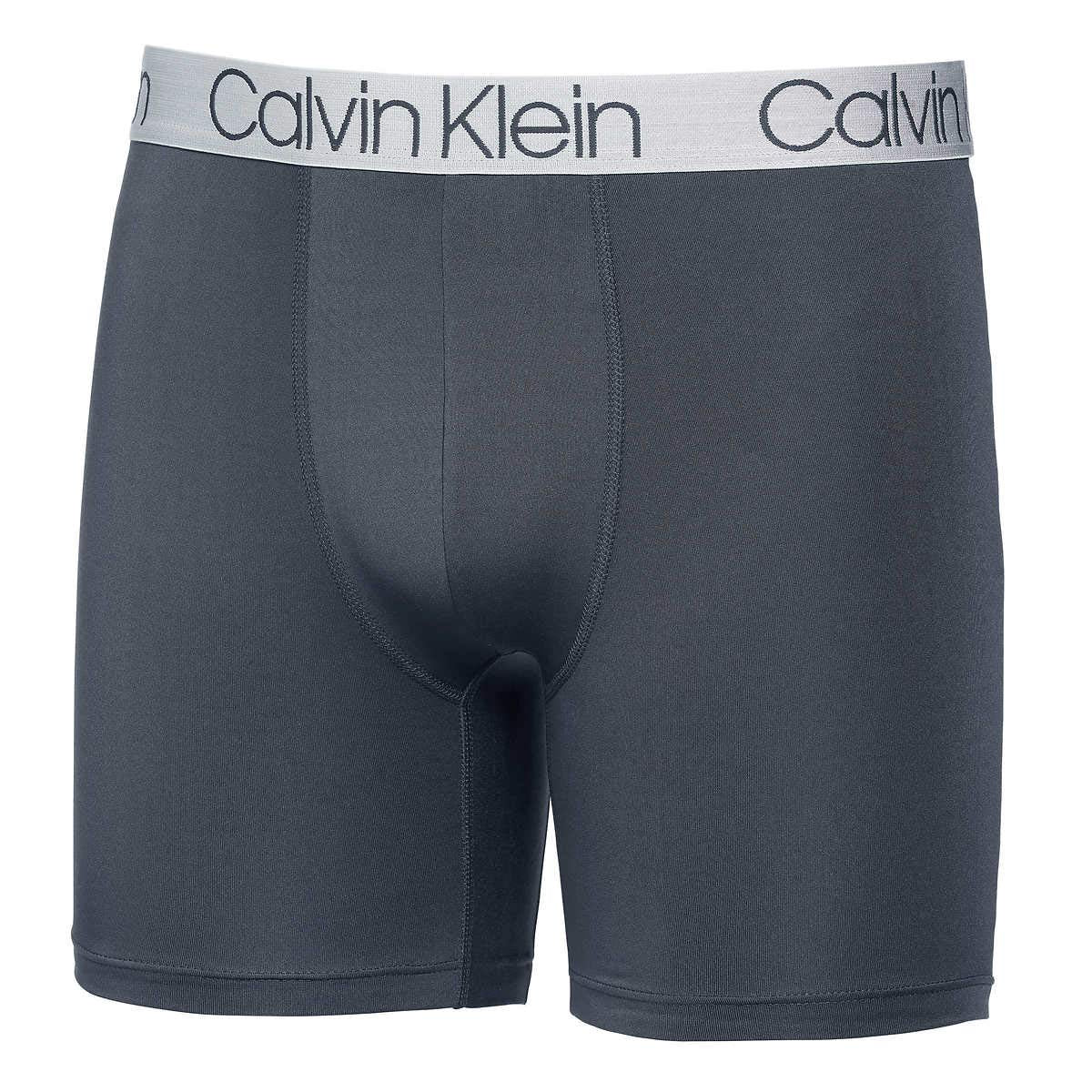 Calvin Klein Mens 3 Pack Chromatic Microfiber Boxer Briefs (Black/Grey/Black, X-Large)