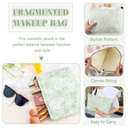 ZLFSRQ Flower Makeup Bag for Women Girls Teens Travel Cute Floral Cosmetic Bags Large Zipper Cosmetic Pouch for Purse Portable