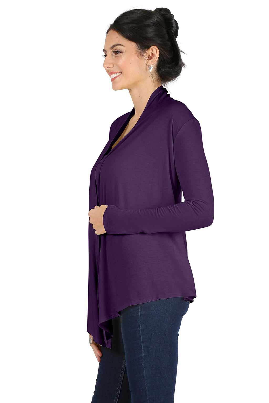 Simlu Plum Cardigans for Women, Plum Cardigan Plus Size and Reg, Plum Lightweight Sweater Cardigan, XX-Large