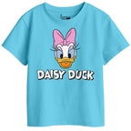 Bon Organik Girls Regular Fit T-Shirt (BON11414_Sky Blue